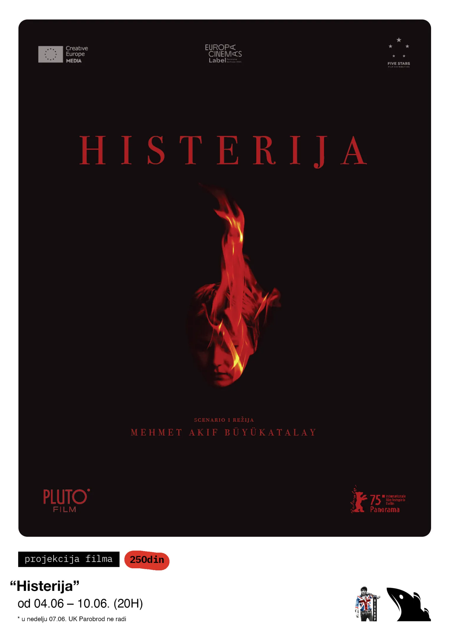 Projekcija filma "Histerija"