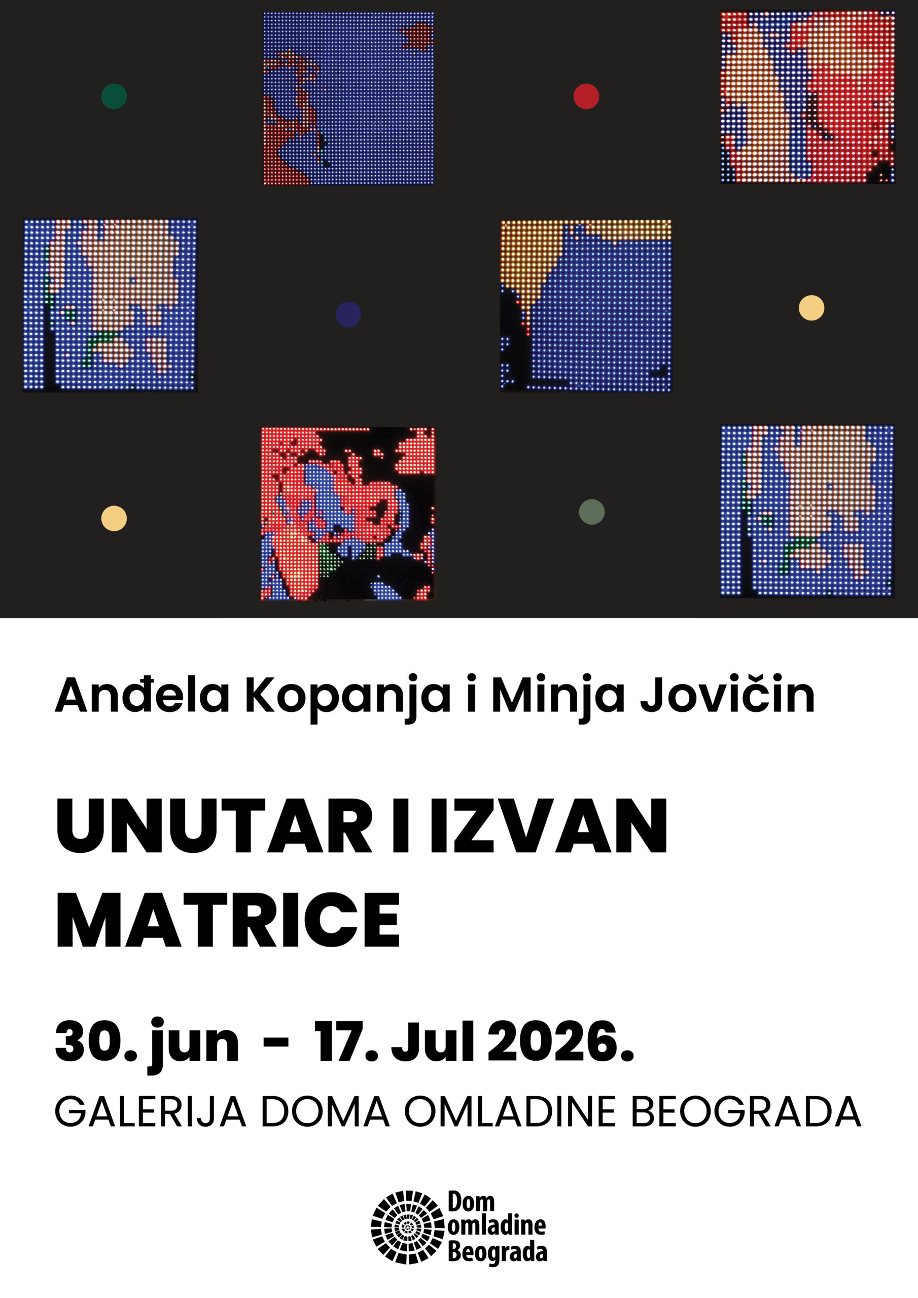 Izložba “UNUTAR I IZVAN MATRICE” Anđele Kopanje i Minje Jovičin