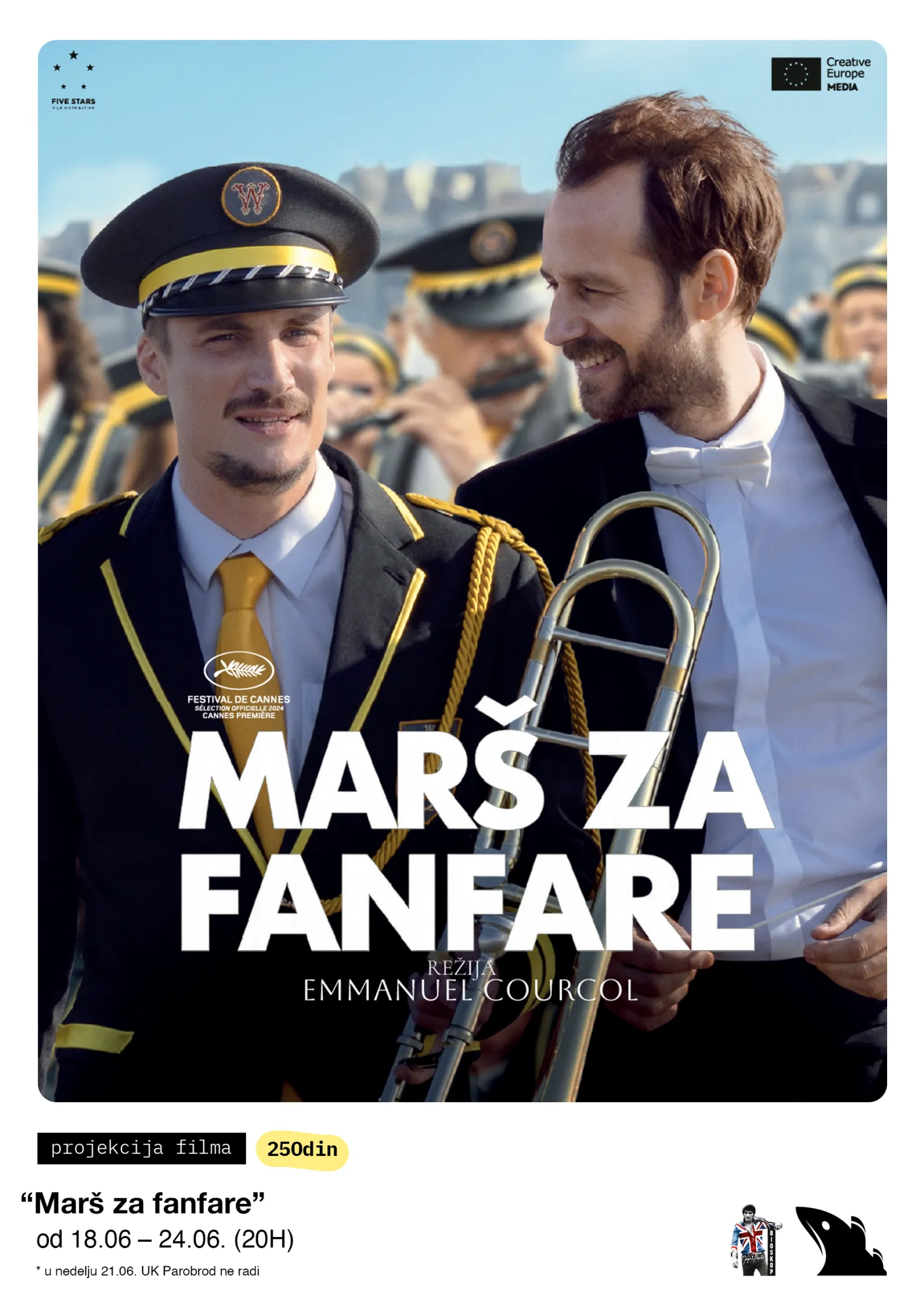Projekcija filma "Marš na fanfare"
