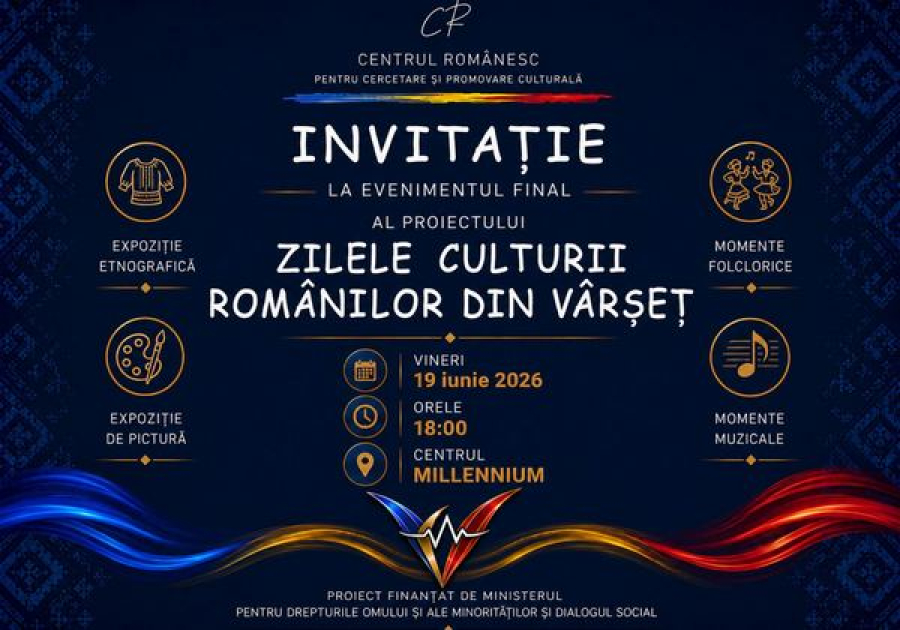 Završni događaj projekta „Dani kulture Rumuna u Vršcu – 4. izdanje“