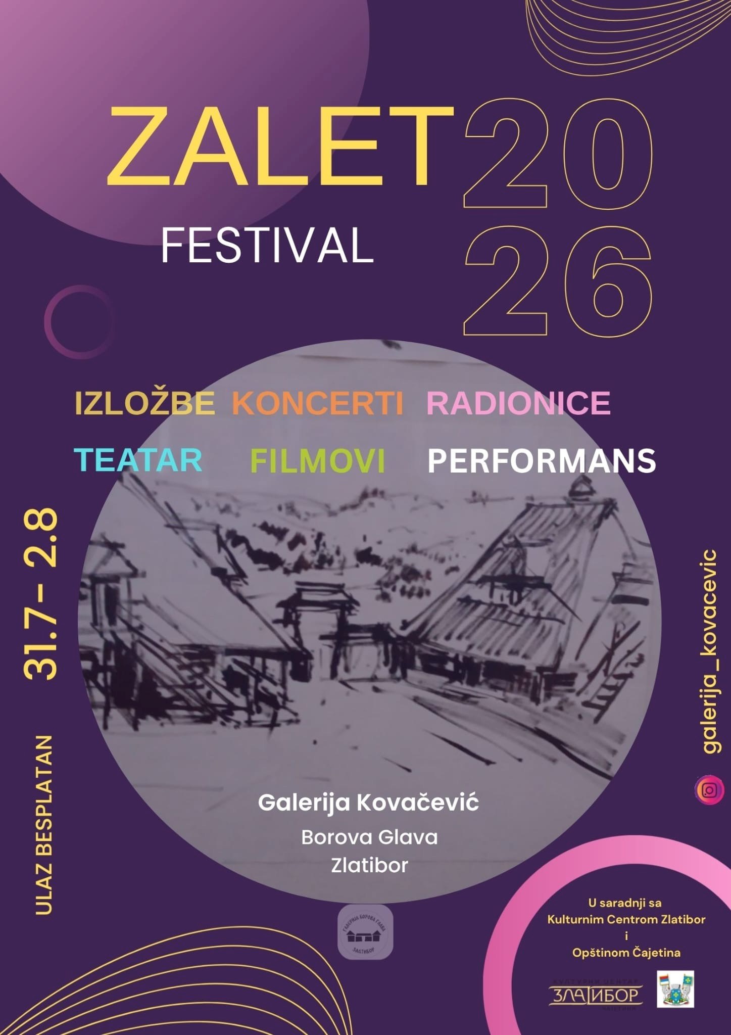 Umetnost pod otvorenim nebom: Počinje jedanaesti festival „Zalet“ na Borovoj Glavi