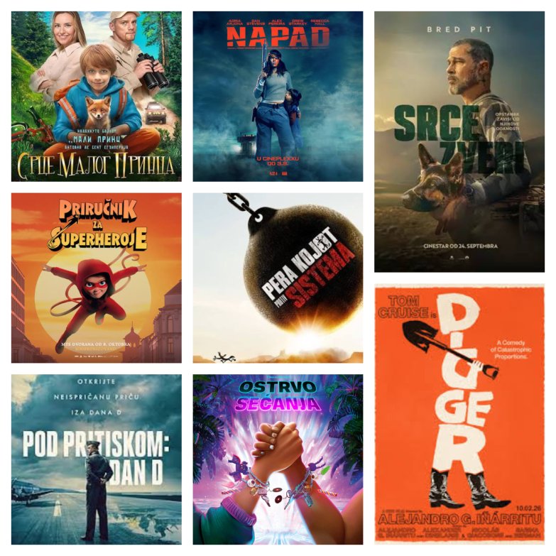 Repertoar za oktobar, bioskop na Zlatiboru