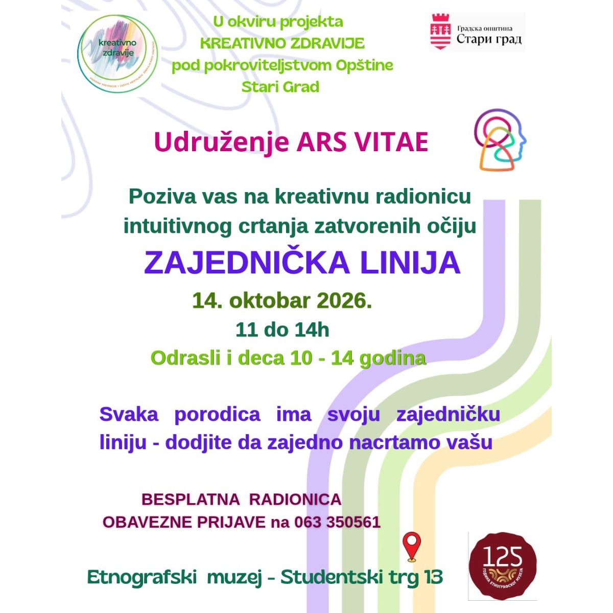 ZAJEDNIČKA LINIJA – KREATIVNA RADIONICA ZA RODITELjE I DECU