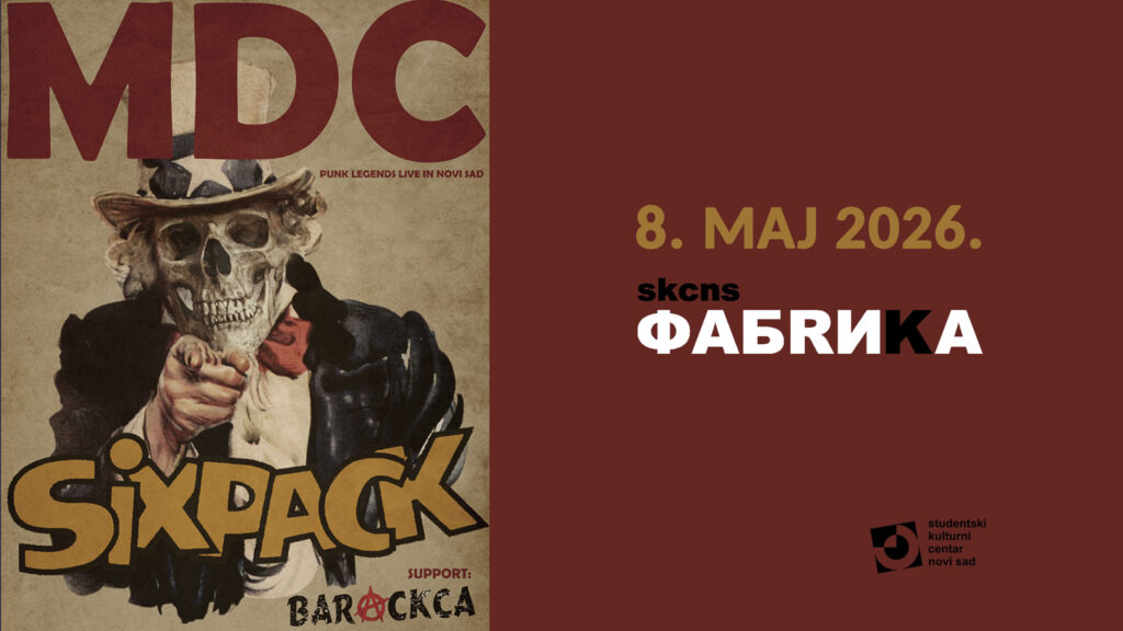 MDC – Millions of Dead Cops 8. maja 2026. u SKCNS Fabrici