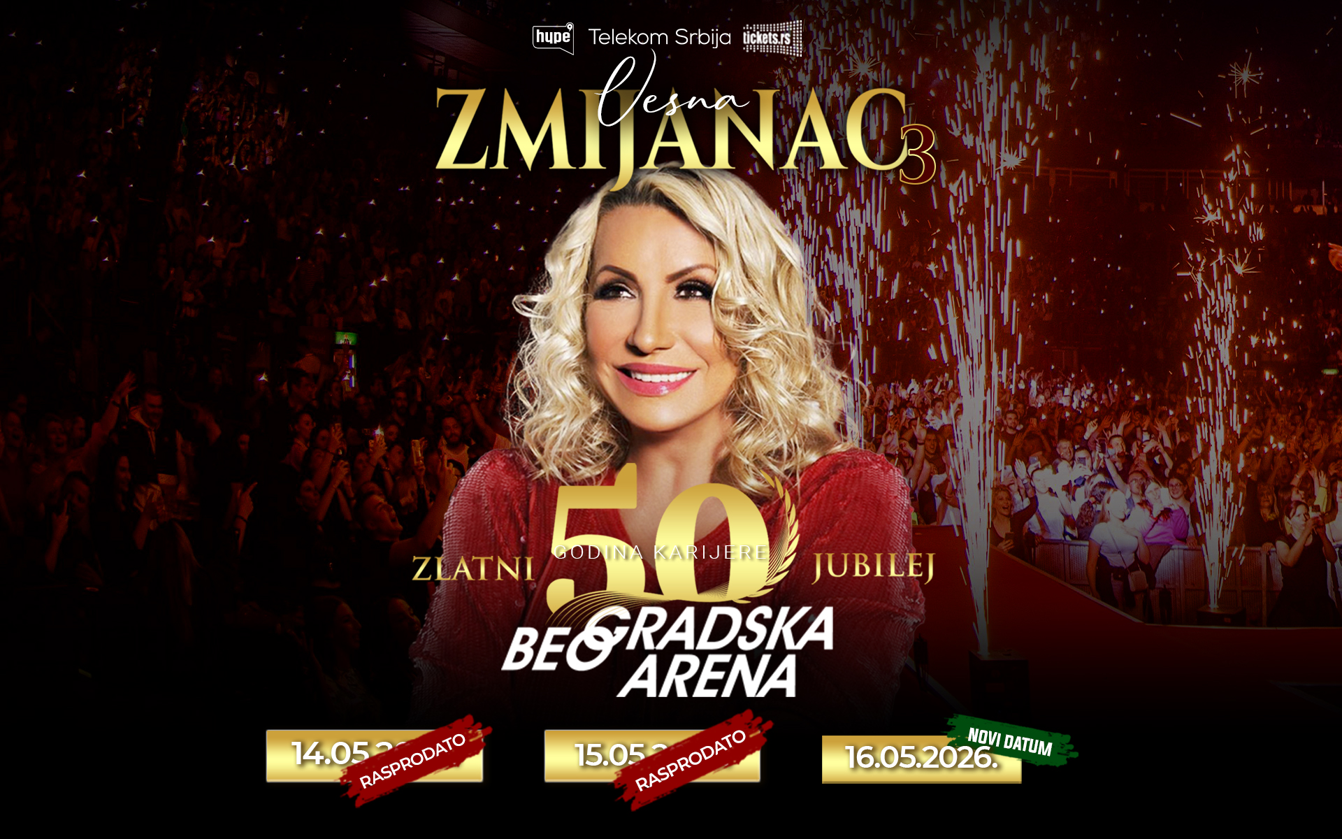 ZLATNI JUBILEJ VESNE ZMIJANAC | 16. MAJ 2026